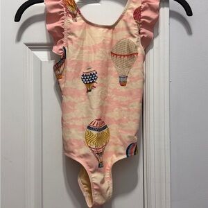 Pink Chicken Pink and Cream Swimsuit size 8 Y